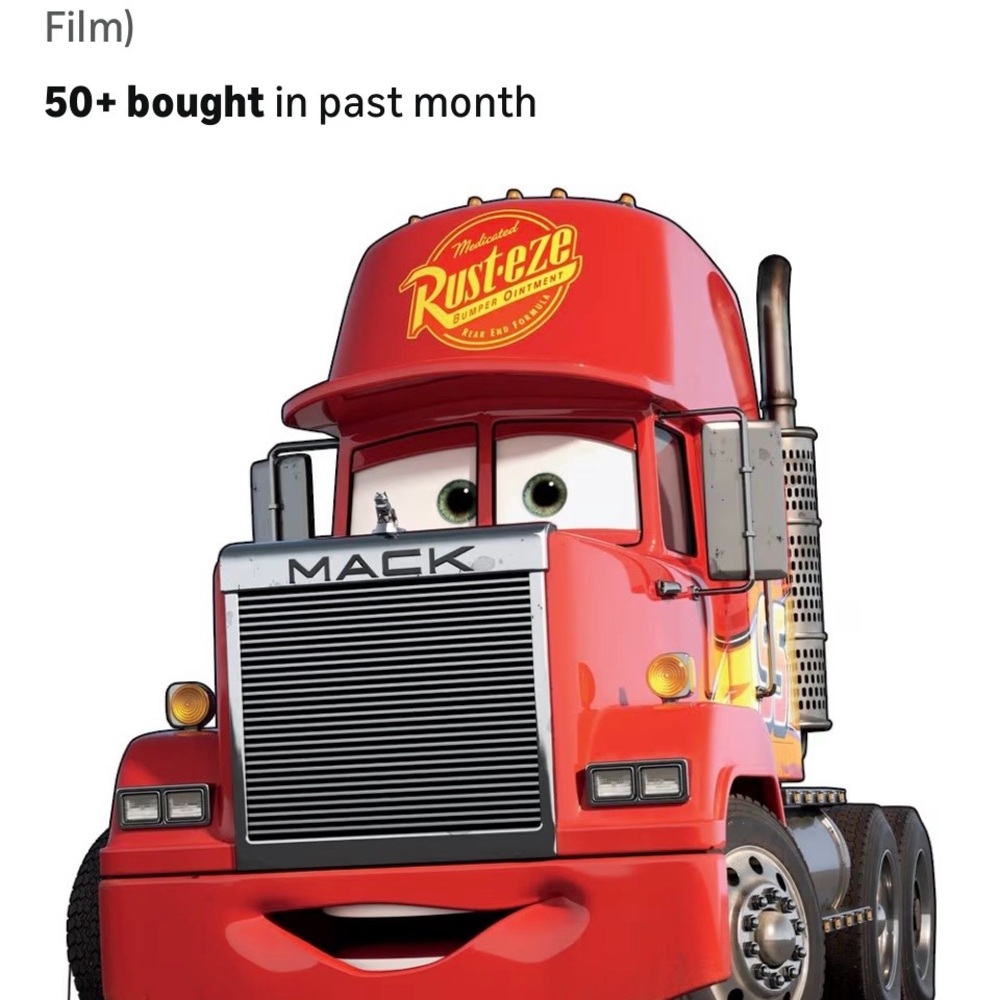 Disney Pixar Mack Truck Plush / Decorative Figure - Red